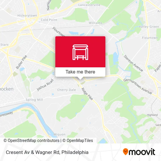 Cresent Av & Wagner Rd map