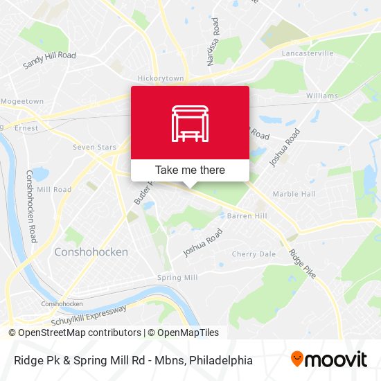 Mapa de Ridge Pk & Spring Mill Rd - Mbns