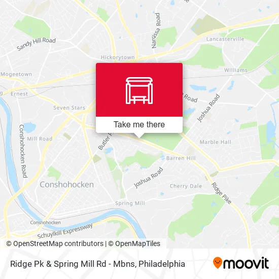Ridge Pk & Spring Mill Rd - Mbns map