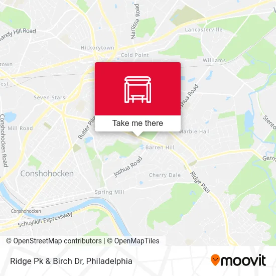 Ridge Pk & Birch Dr map