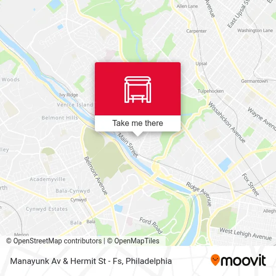 Manayunk Av & Hermit St - Fs map