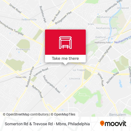Somerton Rd & Trevose Rd - Mbns map