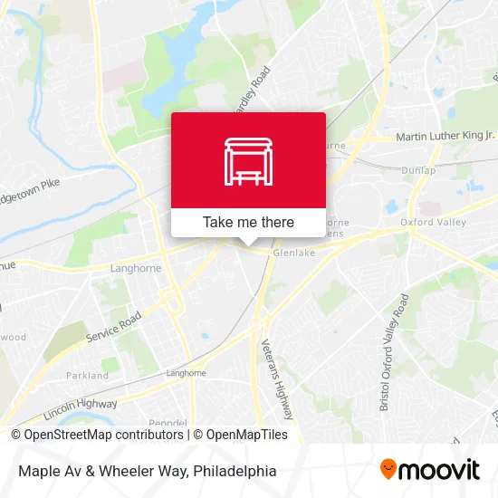 Maple Av & Wheeler Way map