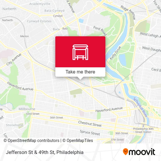 Jefferson St & 49th St map