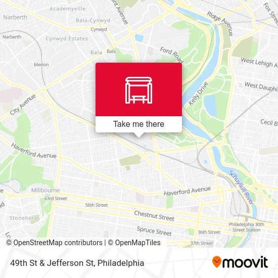 49th St & Jefferson St map