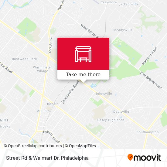 Street Rd & Walmart Dr map