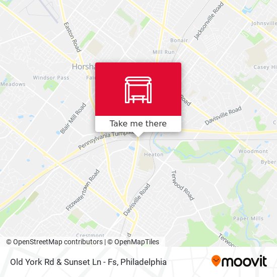 Old York Rd & Sunset Ln - Fs map