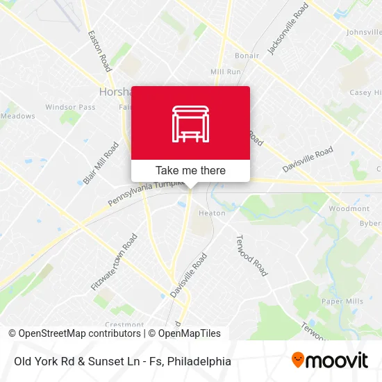 Old York Rd & Sunset Ln - Fs map