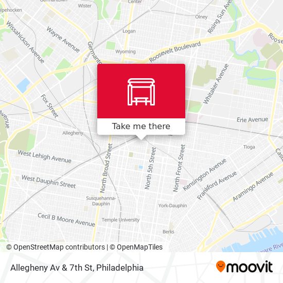 Allegheny Av & 7th St map