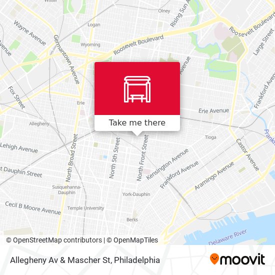 Mapa de Allegheny Av & Mascher St