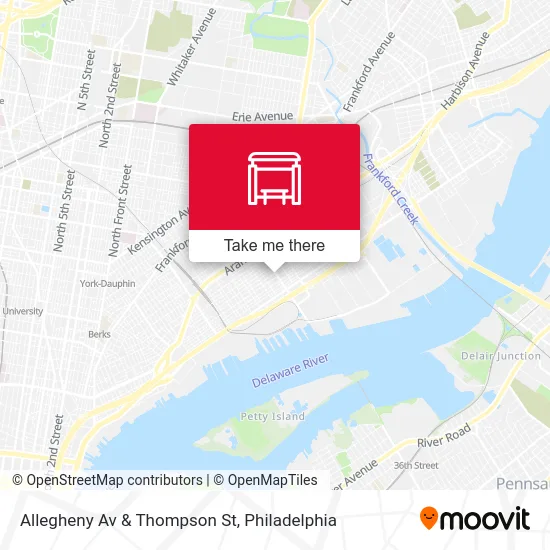 Allegheny Av & Thompson St map