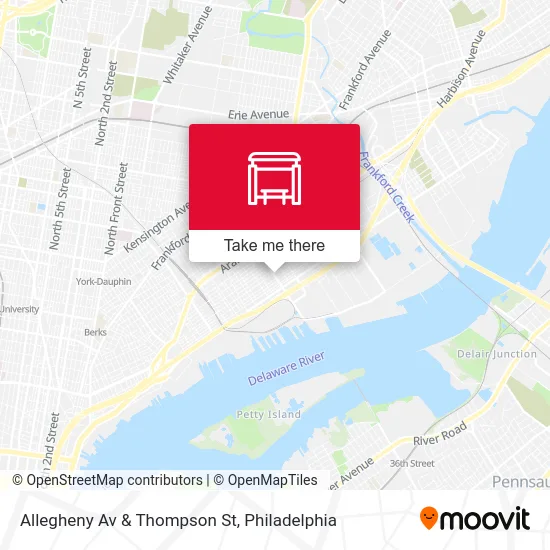 Allegheny Av & Thompson St map