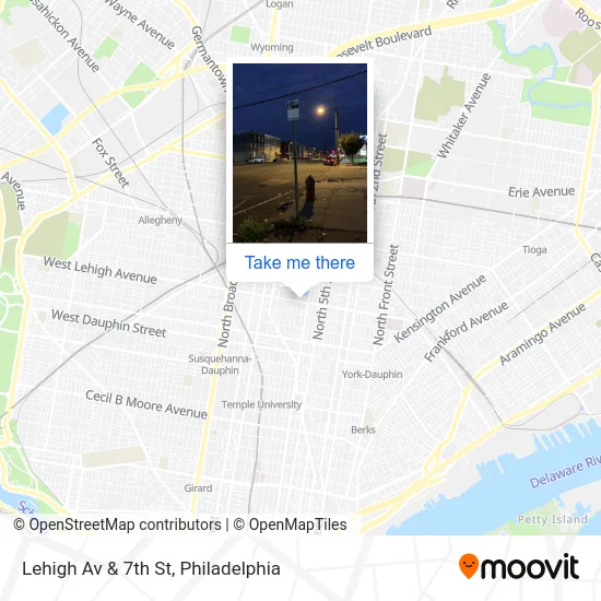 Lehigh Av & 7th St map