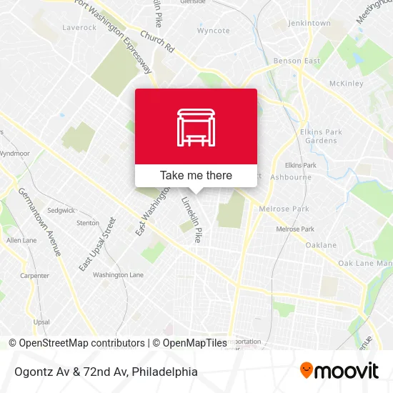 Mapa de Ogontz Av & 72nd Av