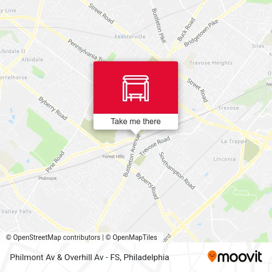 Philmont Av & Overhill Av - FS map