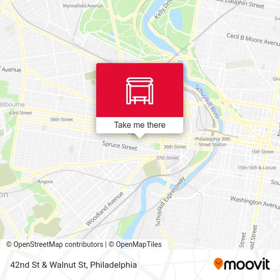 42nd St & Walnut St map