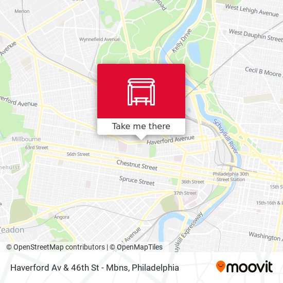 Haverford Av & 46th St - Mbns map