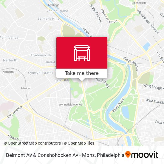 Belmont Av & Conshohocken Av - Mbns map