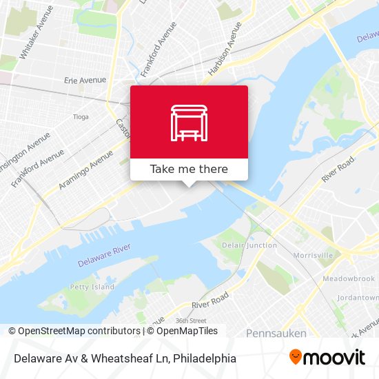Delaware Av & Wheatsheaf Ln map