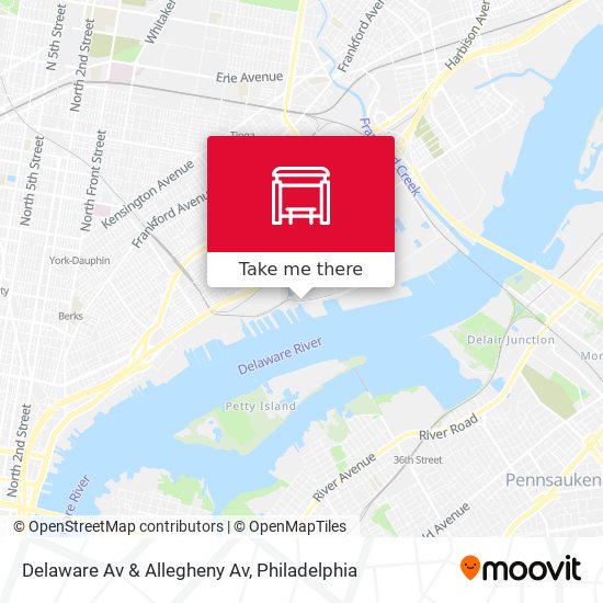 Delaware Av & Allegheny Av map