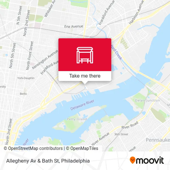 Allegheny Av & Bath St map