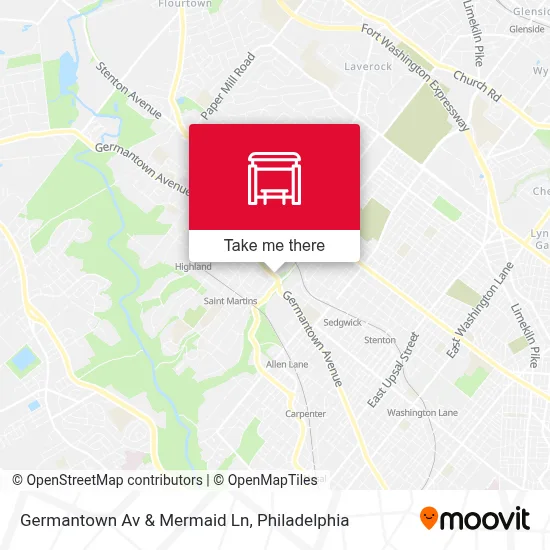 Germantown Av & Mermaid Ln map
