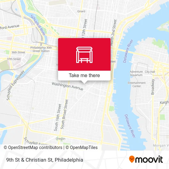 9th St & Christian St map