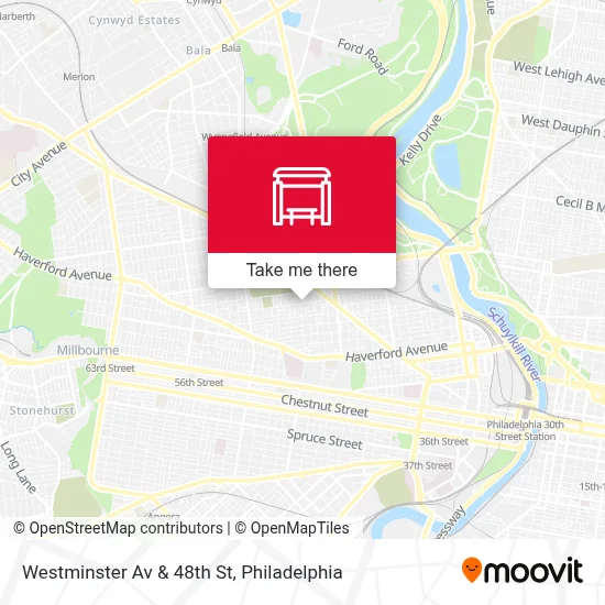 Westminster Av & 48th St map