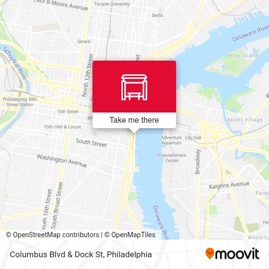 Columbus Blvd & Dock St map