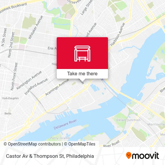 Castor Av & Thompson St map