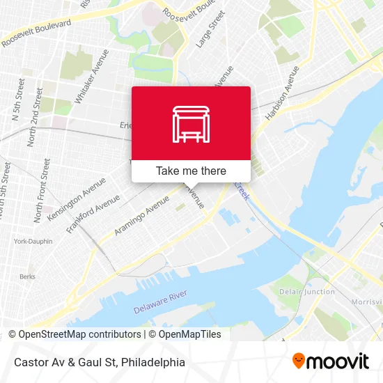 Castor Av & Gaul St map