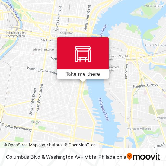 Mapa de Columbus Blvd & Washington Av - Mbfs