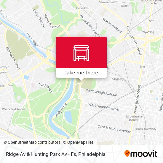 Ridge Av & Hunting Park Av - Fs map