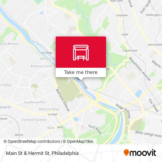 Main St & Hermit St map