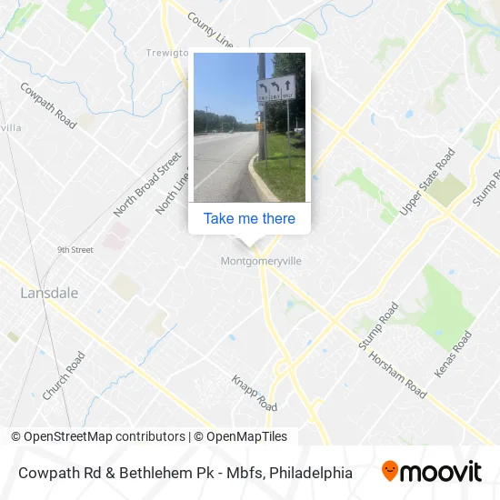 Cowpath Rd & Bethlehem Pk - Mbfs map