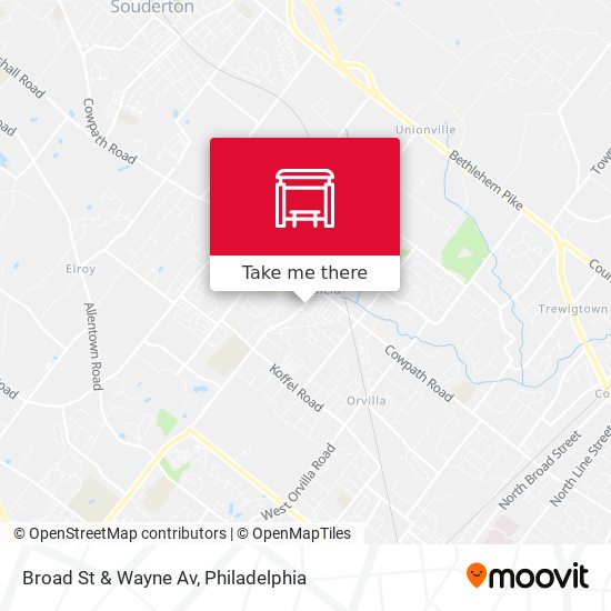 Broad St & Wayne Av map