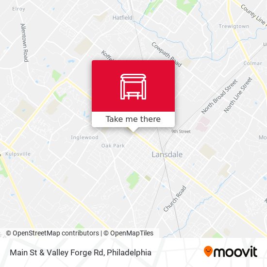 Main St & Valley Forge Rd map