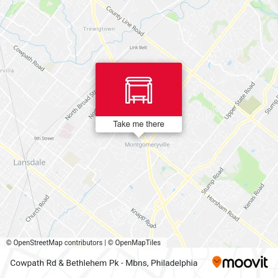 Cowpath Rd & Bethlehem Pk - Mbns map