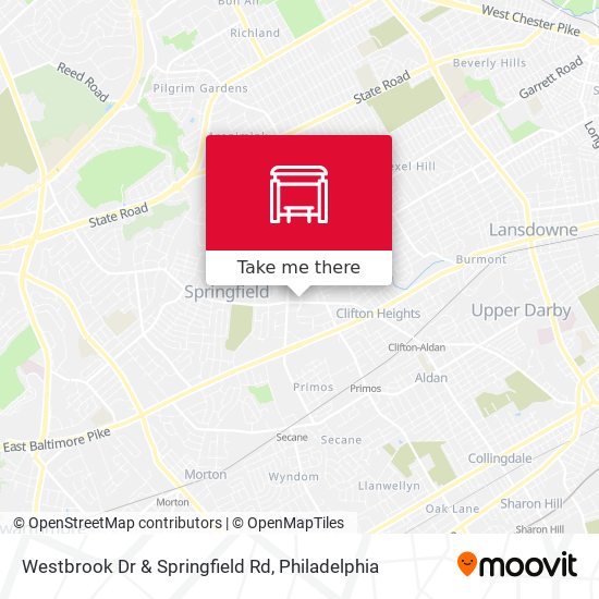 Westbrook Dr & Springfield Rd map