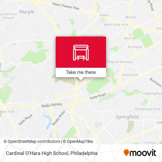 Cardinal O'Hara High School map