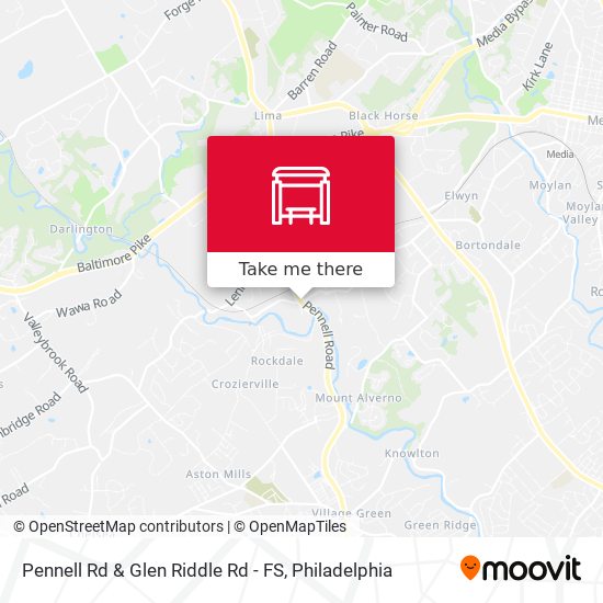 Pennell Rd & Glen Riddle Rd - FS map