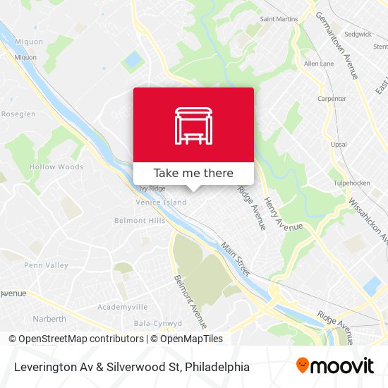 Leverington Av & Silverwood St map