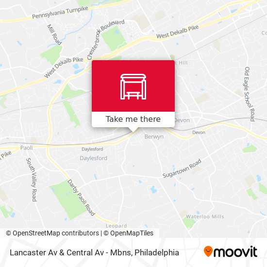 Lancaster Av & Central Av - Mbns map