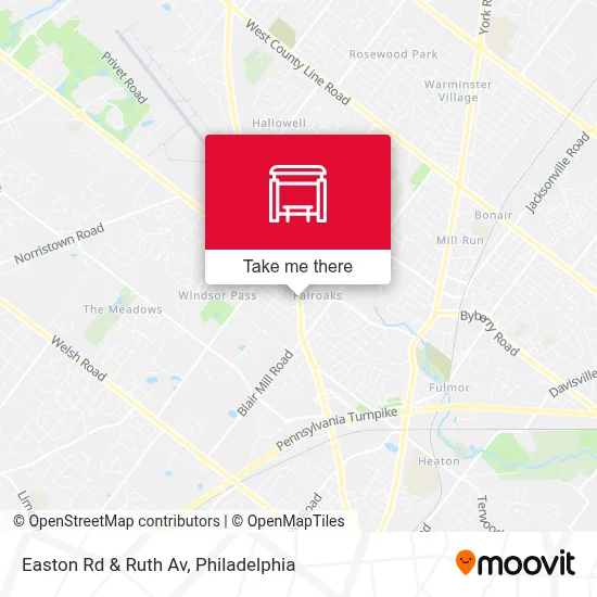 Easton Rd & Ruth Av map