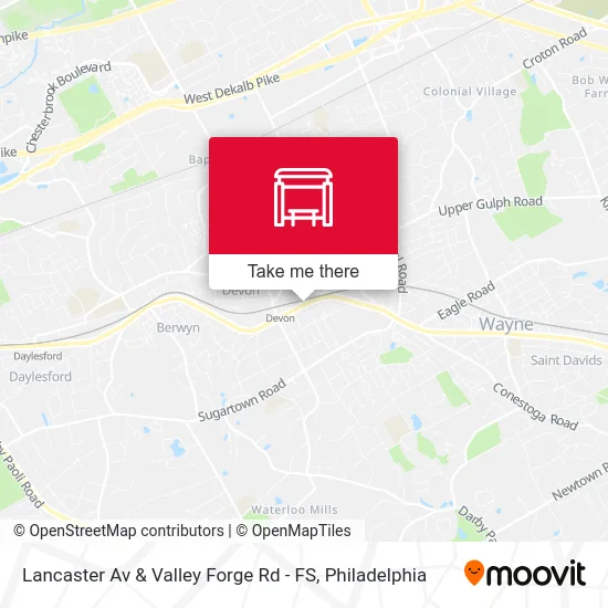 Lancaster Av & Valley Forge Rd - FS map