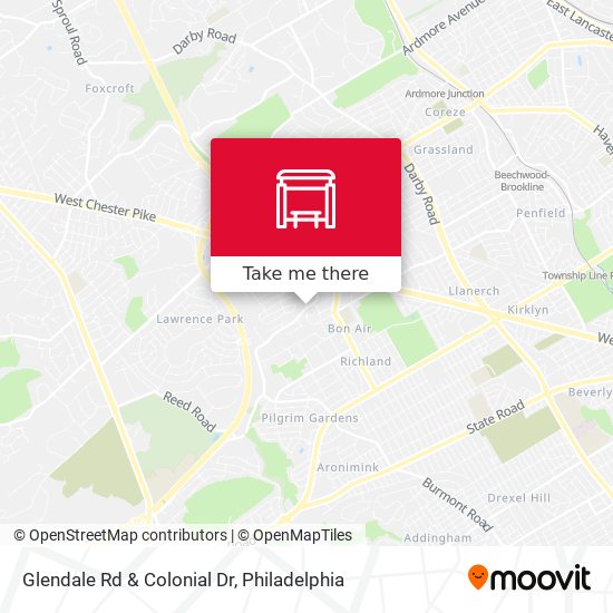 Glendale Rd & Colonial Dr map
