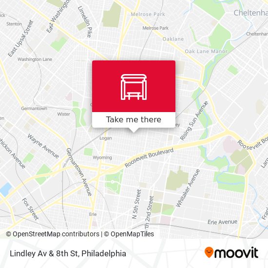 Mapa de Lindley Av & 8th St