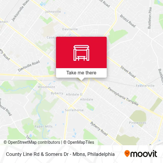 County Line Rd & Somers Dr - Mbns map
