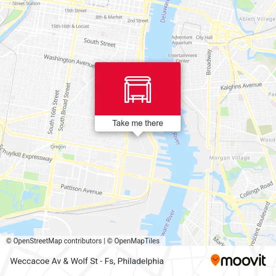 Weccacoe Av & Wolf St - Fs map