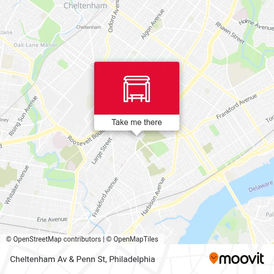Cheltenham Av & Penn St map